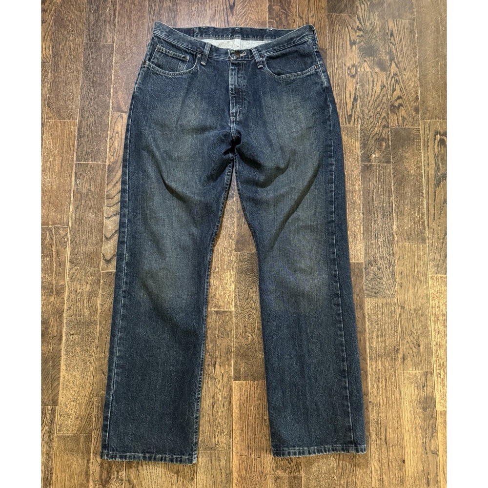 Reserve By Lee Blue Jeans Mens Size W34xL32 Mid Rise Straight Cotton RL97LAB